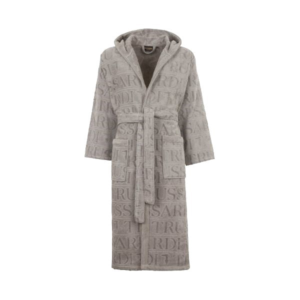 Accappatoio spugna jacquard con cappuccio Trussardi art. Overlogo