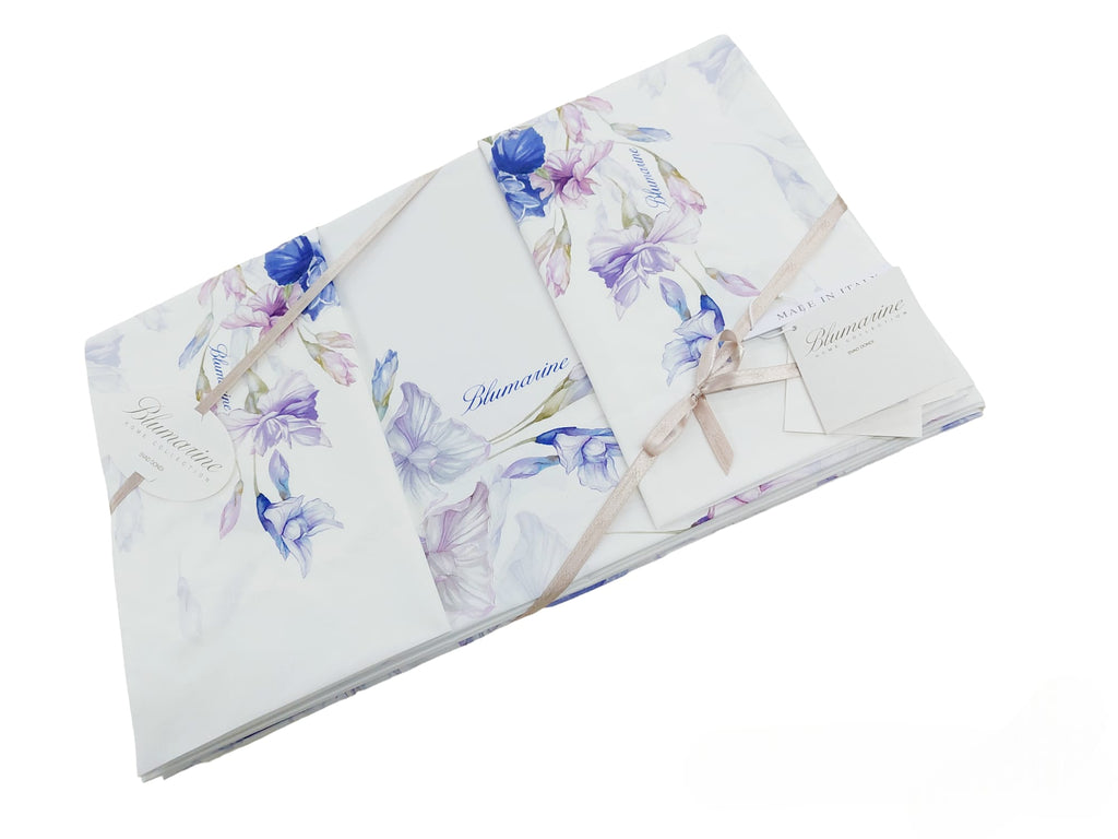 Completo lenzuola matrimoniale Blumarine Home Collection art Iris