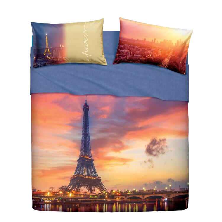 Coppia lenzuola matrimoniali "Paris Forever"